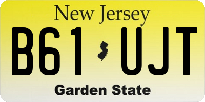 NJ license plate B61UJT