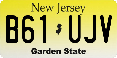 NJ license plate B61UJV