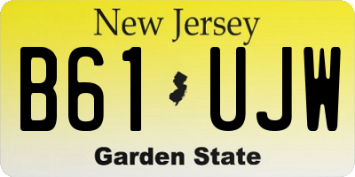 NJ license plate B61UJW