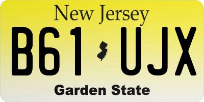 NJ license plate B61UJX