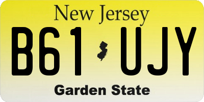 NJ license plate B61UJY