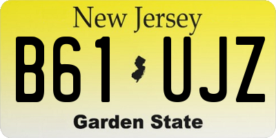 NJ license plate B61UJZ