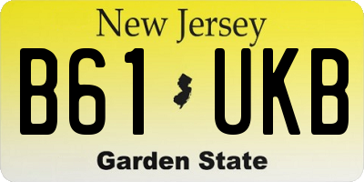 NJ license plate B61UKB