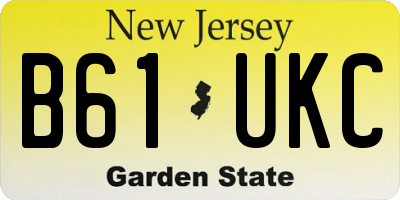 NJ license plate B61UKC