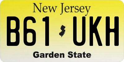 NJ license plate B61UKH