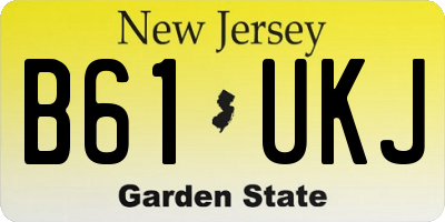 NJ license plate B61UKJ
