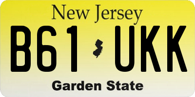 NJ license plate B61UKK