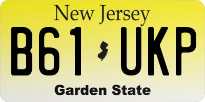 NJ license plate B61UKP