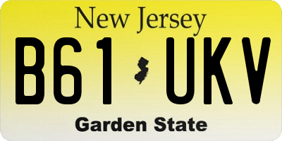 NJ license plate B61UKV