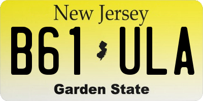 NJ license plate B61ULA