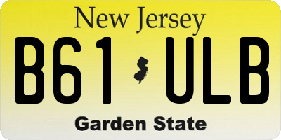 NJ license plate B61ULB