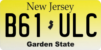 NJ license plate B61ULC
