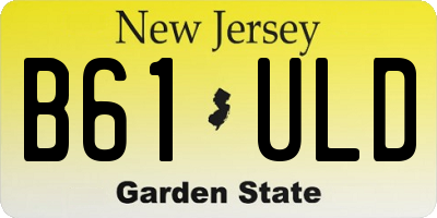 NJ license plate B61ULD