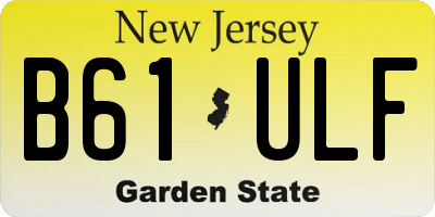 NJ license plate B61ULF