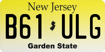 NJ license plate B61ULG