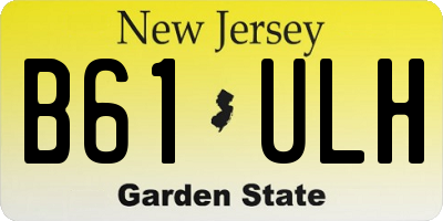 NJ license plate B61ULH