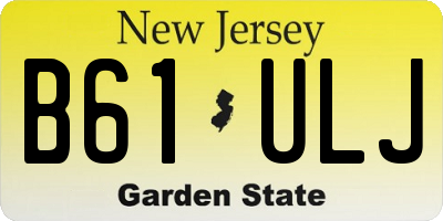 NJ license plate B61ULJ