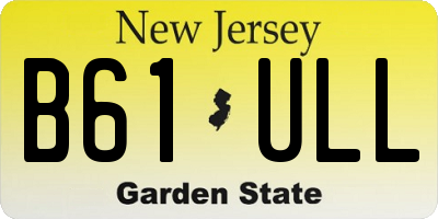 NJ license plate B61ULL