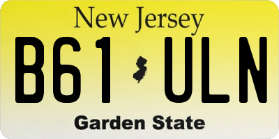 NJ license plate B61ULN