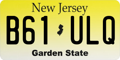 NJ license plate B61ULQ