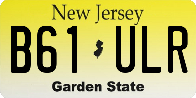NJ license plate B61ULR