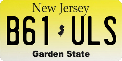 NJ license plate B61ULS