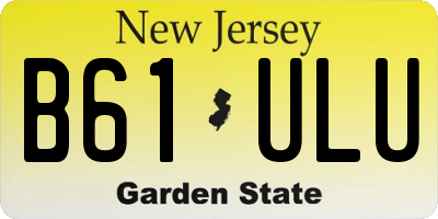 NJ license plate B61ULU