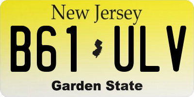 NJ license plate B61ULV
