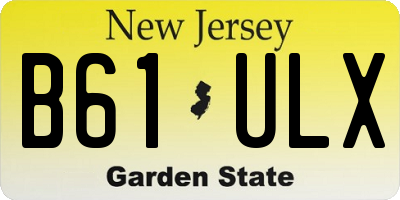 NJ license plate B61ULX