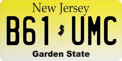 NJ license plate B61UMC