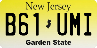 NJ license plate B61UMI