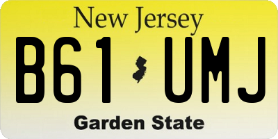 NJ license plate B61UMJ