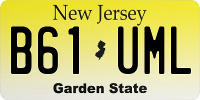 NJ license plate B61UML