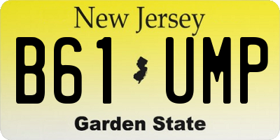 NJ license plate B61UMP