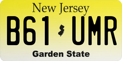 NJ license plate B61UMR