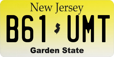NJ license plate B61UMT