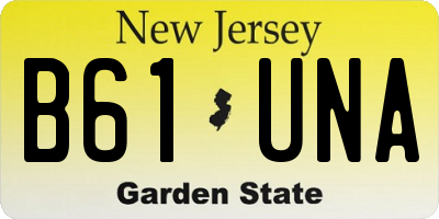 NJ license plate B61UNA
