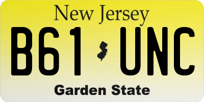 NJ license plate B61UNC