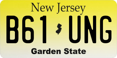 NJ license plate B61UNG