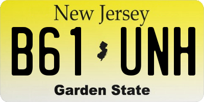NJ license plate B61UNH