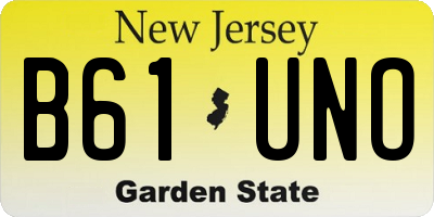 NJ license plate B61UNO