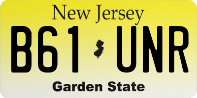 NJ license plate B61UNR