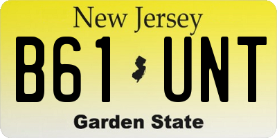 NJ license plate B61UNT