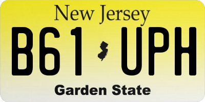 NJ license plate B61UPH
