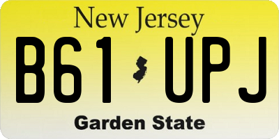 NJ license plate B61UPJ