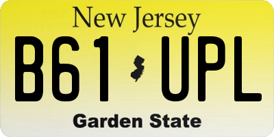 NJ license plate B61UPL