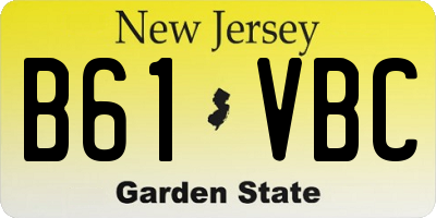 NJ license plate B61VBC