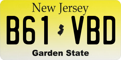 NJ license plate B61VBD