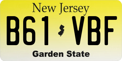NJ license plate B61VBF