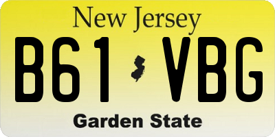 NJ license plate B61VBG